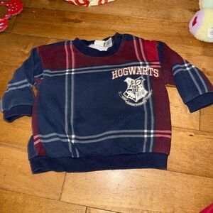 H&M Hogwarts Plaid Sweatshirt - Navy and Burgundy